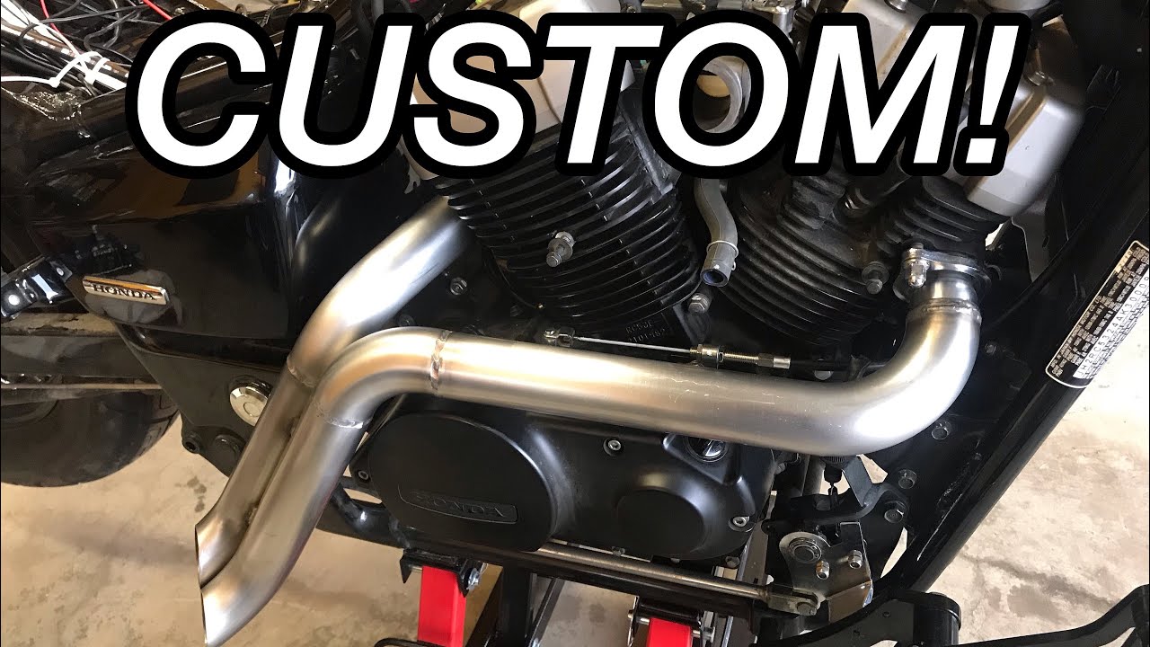Custom Honda Shadow Exhaust Build - YouTube