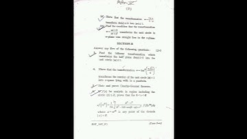 Msc. mathematics (1st semester) complex analysis que paper 2017