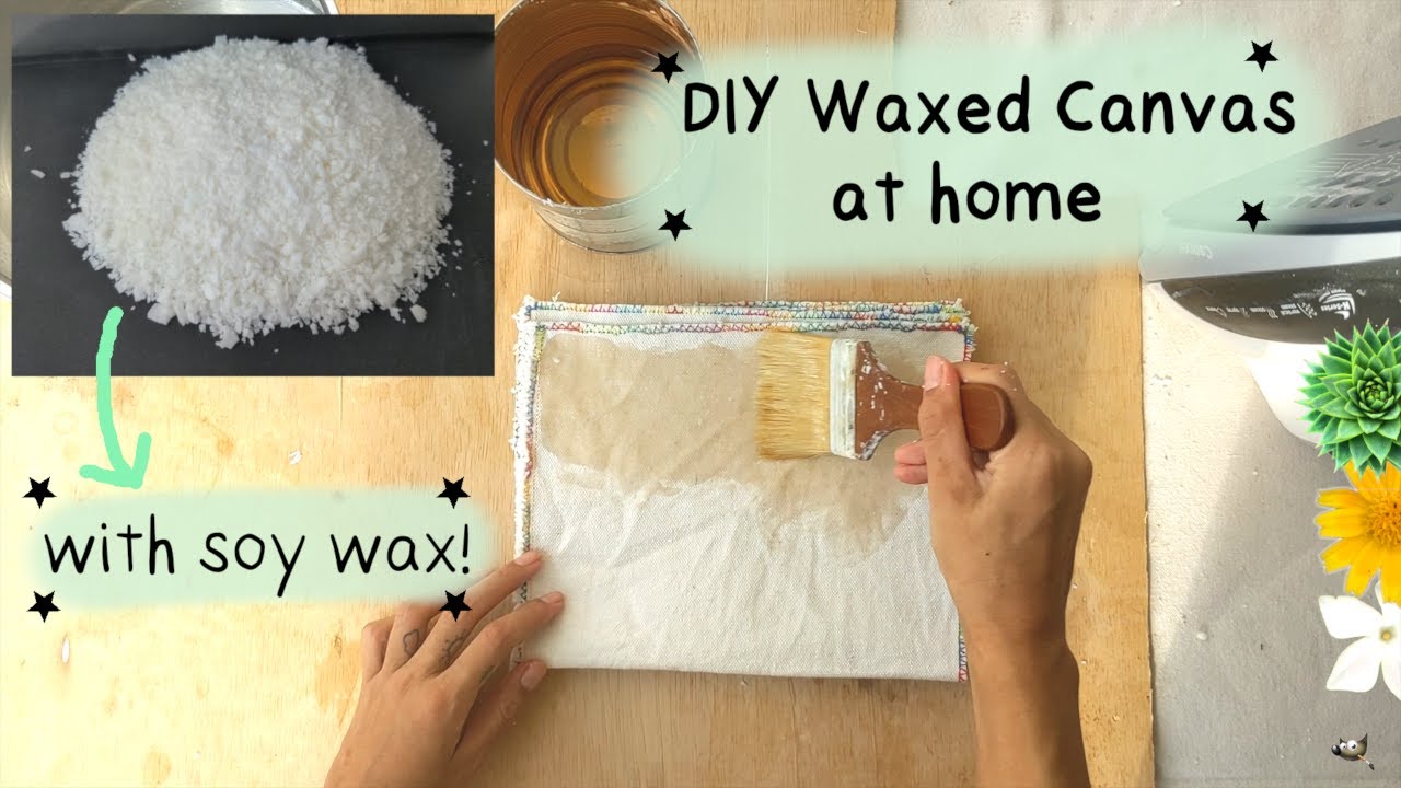 Wax canvas at home with soy wax! (DIY waxed canvas for water