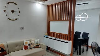 WOOD FINISH ALUMINUM T.V RACK / PARTITION