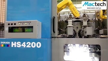 SHIMADA - Robotized HS4200 Multi-Spindle Lathe with robots