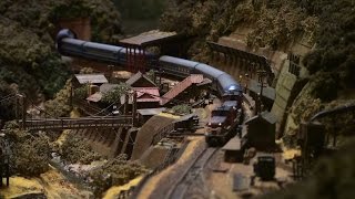 鉄道模型ジオラマ走行シーン DD51 Model Railroad Japanese Locomotive
