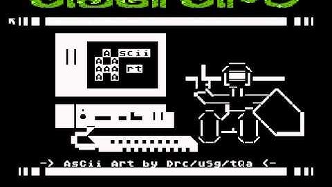 ASCII art slideshow for Atari 8-bit