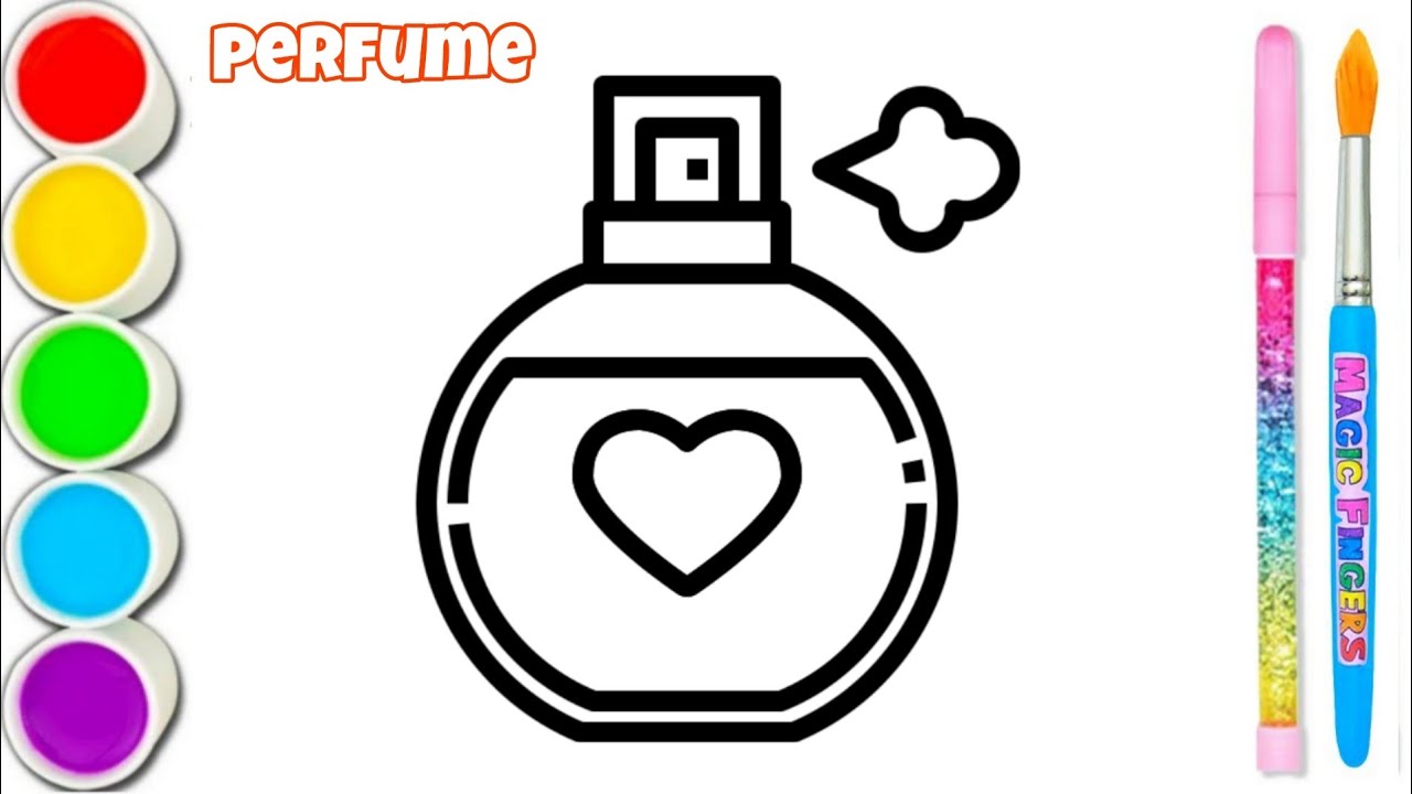 Perfume girl Drawing, Painting & Coloring For Kids and Toddlers_ Child