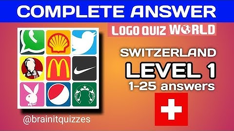 logo quiz world, Switzerland lvl 1 answers #logoquiz @brainitquiz
