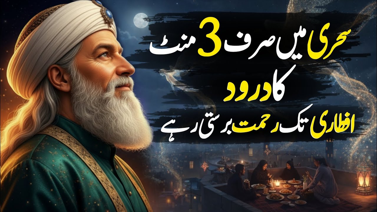 Sehri Me 3 Minute Ka Durood | Din Bhar Rehmat Aur Farishton Ki Duaein