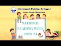 National reading week 2023  national public school  hosur road  electronic city  bengaluru