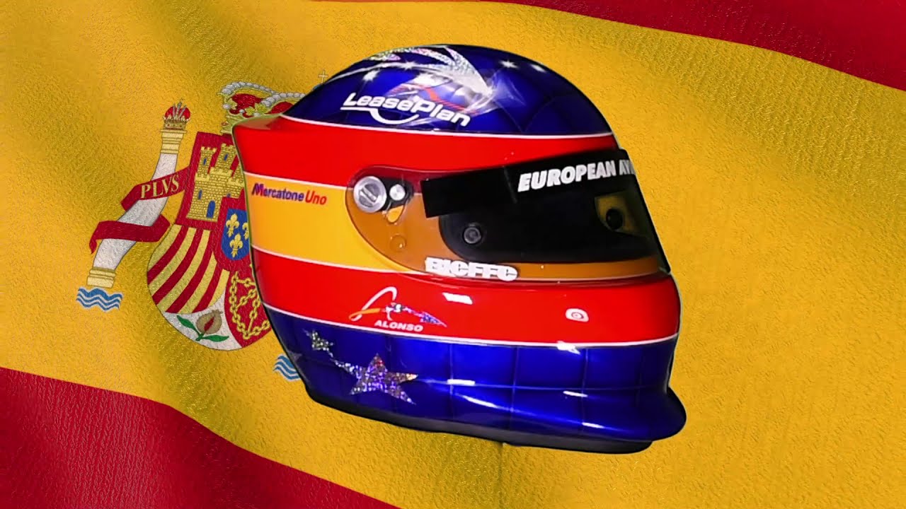 2001 Fernando Alonso Replica Bieffe Minardi Formula 1 Helmet