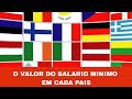 O VALOR DO SALARIO MINIMO EM CADA PAIS