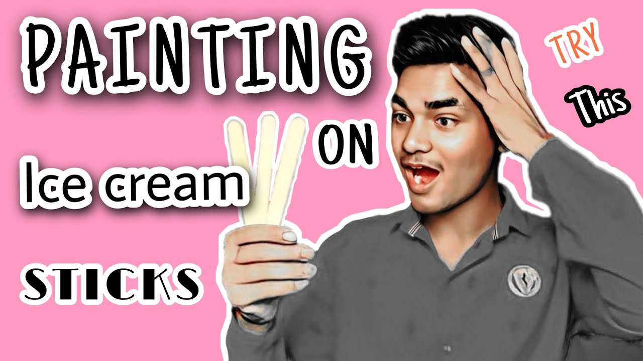 Painting on ice cream stick 😱 / Easy creative artwork YouTube