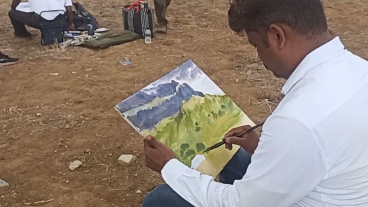 Plain Air watercolor landscape demonstration