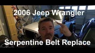 2006 Jeep Wrangler Replace Serpentine Belt - YouTube