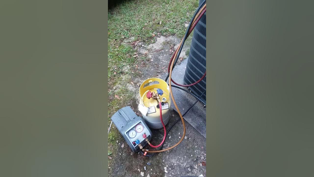How to Vacuum down hvac system with recovery machine YouTube