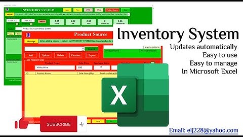 Inventory System using Microsoft Excel - Demo