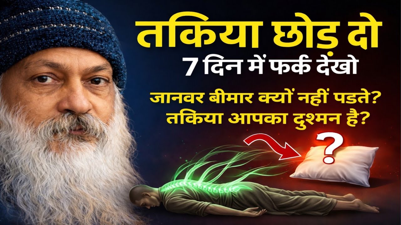 OSHO - 7 दिन तकिया छोड़ दो, फिर चमत्कार देखो | Correct Sleeping Posture & Ancient Secrets |#osho