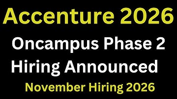 Accenture is weer begonnen met massale werving | Accenture Off Campus/On Campus wervingsdetails |...