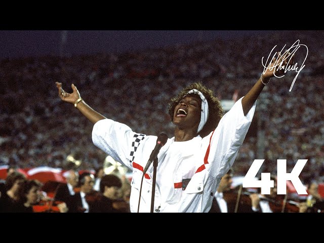 Whitney Houston - National Anthem (Star Spangled Banner) 4K Remaster class=