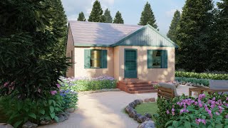 建築写真集　with in small homes Cozy 2-Bedroom Small House Design | 650 Sqft | Traditional