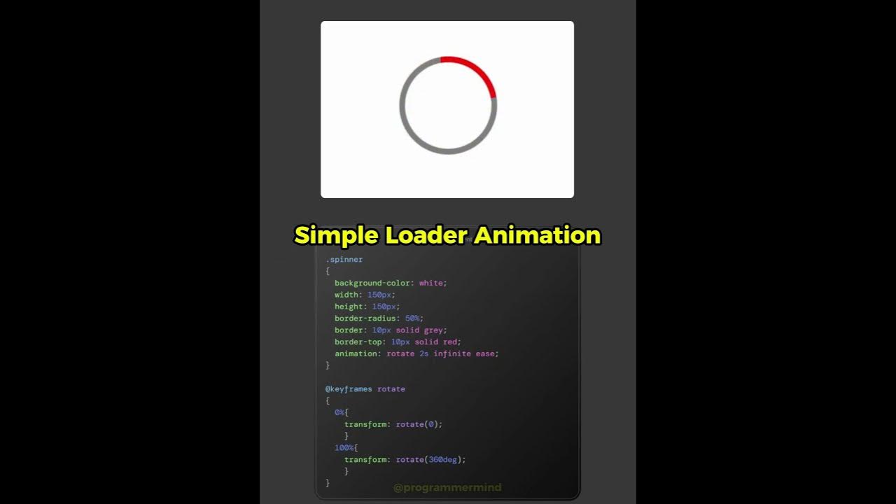 Simple Loader Animation in CSS & HTML - YouTube