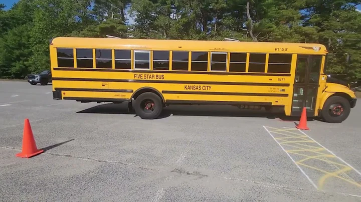 MA CDL Modernized Skills Test Class B School Bus- 4th Manuever- Reverse Offet Backing