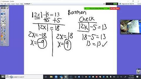 Solving Absolute Value Equations video notes