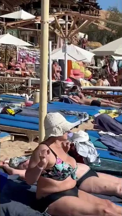 grandma chilling on the beach