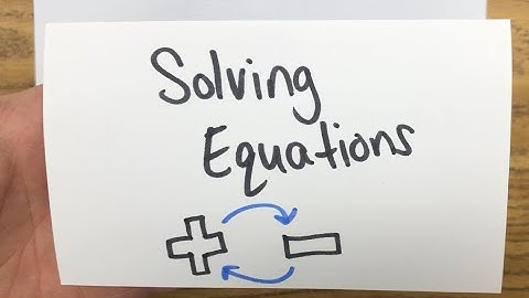 Solving Equations (+/-)