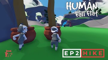 Human Fall Flat - Hike Level Part 2 of 3 Walkthrough | Two Players | Custom Map | Steam Workshop