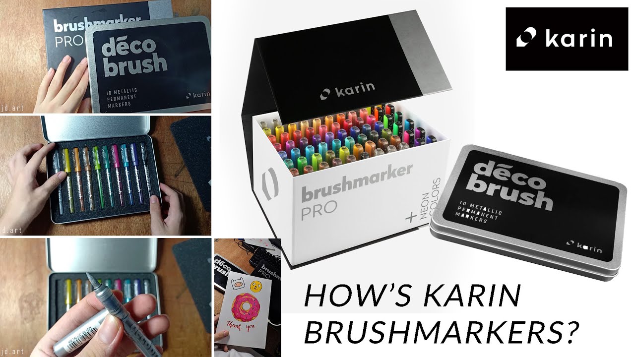 Are Karin Decobrush Markers Worth it? Swatches, Lettering, Coloring and  Blending Methods. 