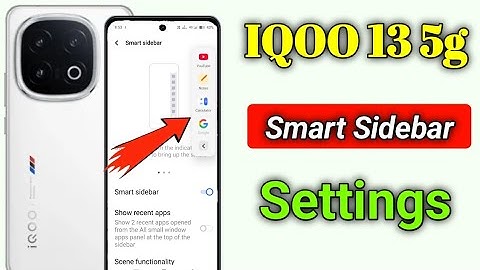 How to enable smart sidebar in IQoo 13 5g / IQoo 13 5g me smart sidebar settings/ sidebar kaise laye