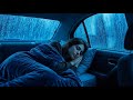 Quiet Rain on Windshield During Midnight Calm for Relaxation and Sleep