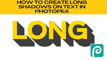 How to Create LONG SHADOWS on TEXT in Photopea