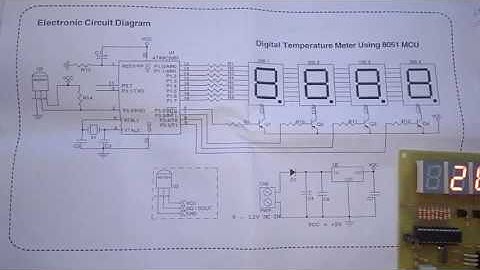 8051 based temperature meter using DS1820