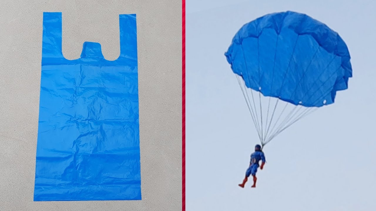 Veilig tafereel Notitie How to make a Parachute at home From plastic bag - YouTube