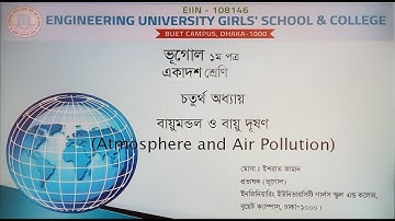 EUGSC, Class 11, Sub-Geography (Lecture 30), Zoom, Chapter 4, P-1, Most. Ishrat Jahan