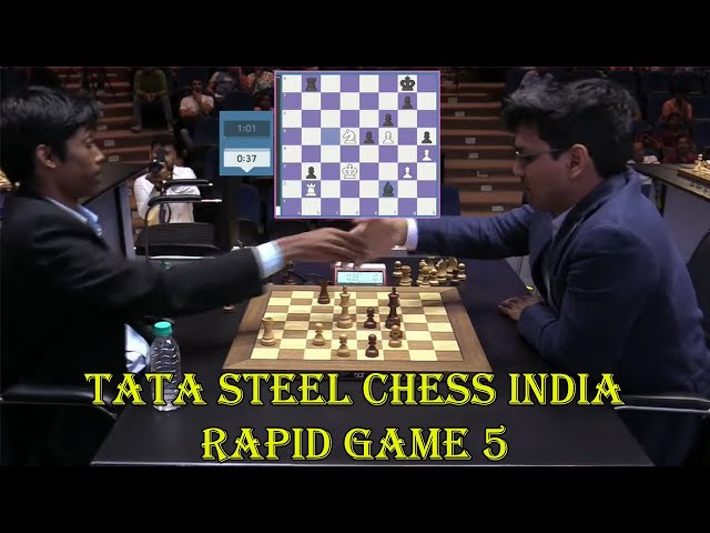 Praggnanandhaa VS Abdusattorov Tata Steel Chess India - Rapid