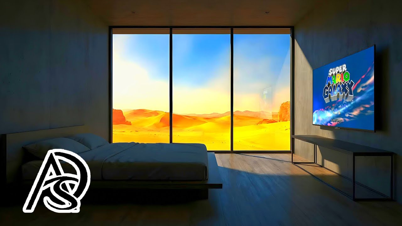 Cozy Desert Bedroom 5H Soft Wind & Flying Sand | 🏜️💨 Sleep & Relaxing Ambience 4K