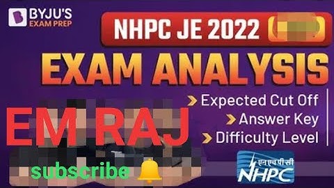 NHPC JE RESULT answer key 2022