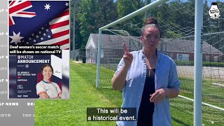 Deaf women's soccer match will be shown on national TV