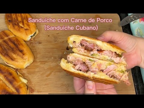Sanduíche com Carne de Porco (Sanduíche Cubano) fácil
