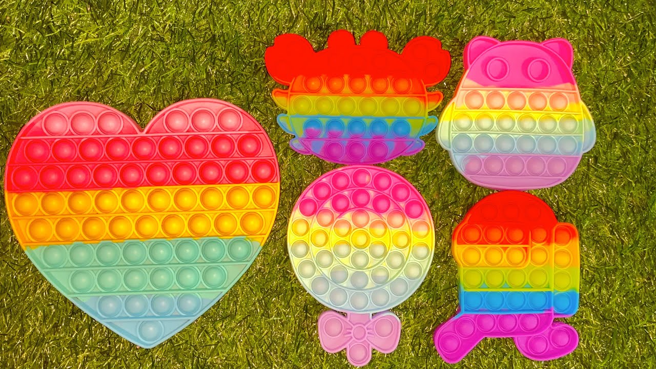 Rainbow Colors DIY Pop it, M&M DIY ideas Pop it Fidget Toys part 22
