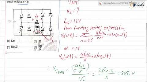 Single Phase Full Bridge Inverter Demystified : GATE Power Electronics Numerical 5