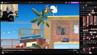 XQC reacts to my Getting Over It Speedrun (with chat)