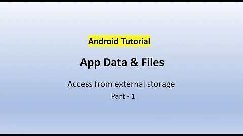 Android: App Data & Files || Apps External Storage || Save to app-specific storage || Part-1