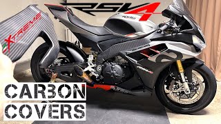 RSV4 | Carbon Frame & Swingarm Covers - Extreme Components | Install