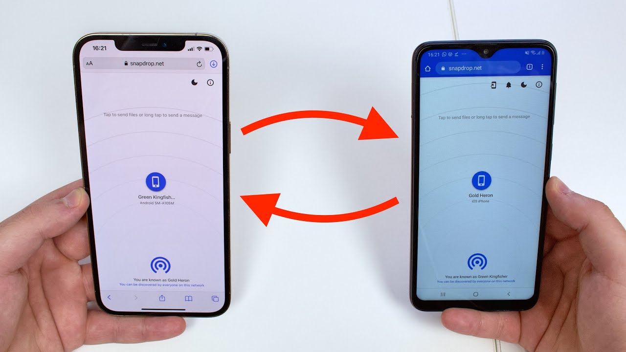 How do I transfer files from Android to iPhone wirelessly?