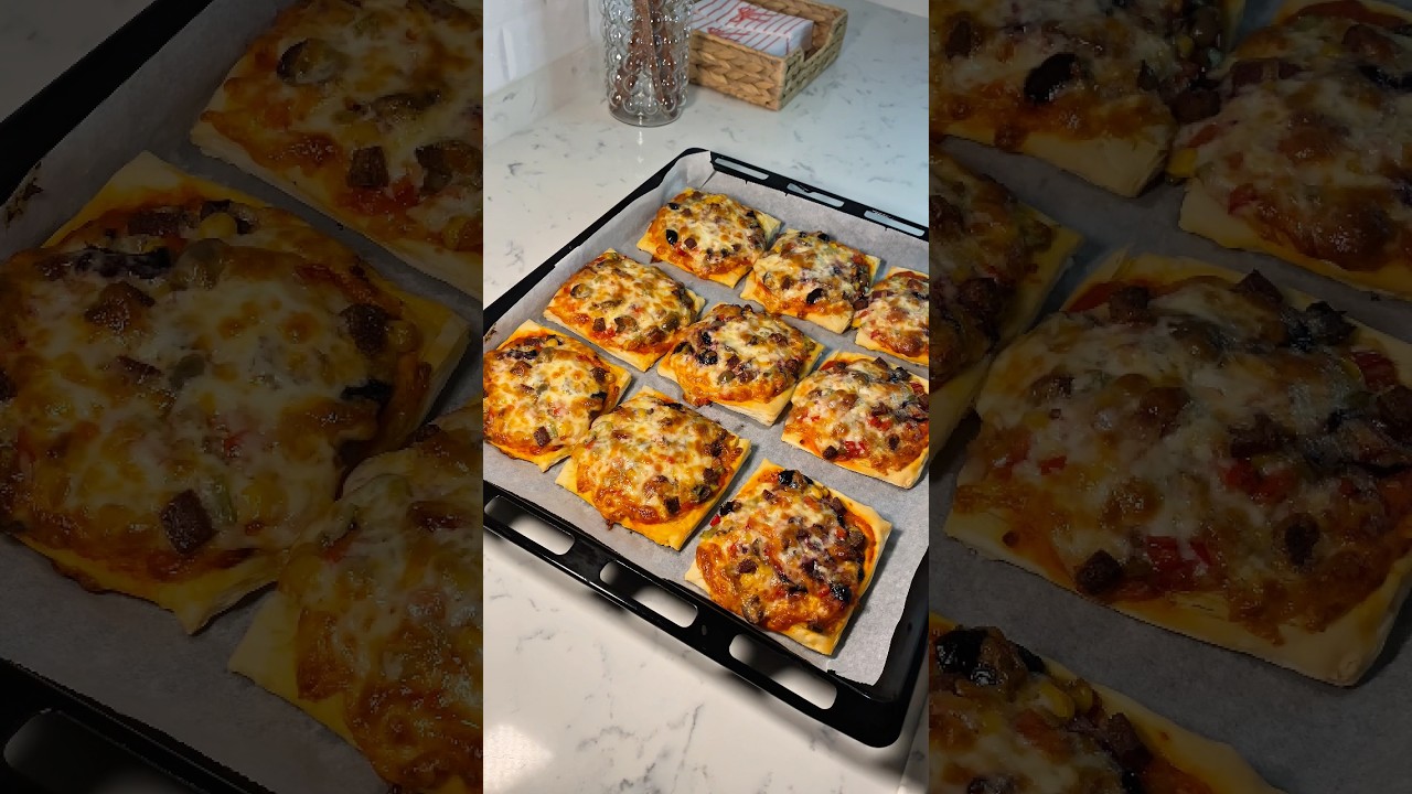 🍕 Milföyden Pratik Mini Pizza #yemek #pizza #asmr #food #yemektarifleri 🍕 Milföyden Pratik Mini Pizza #yemek #pizza #asmr #food #yemektarifleri