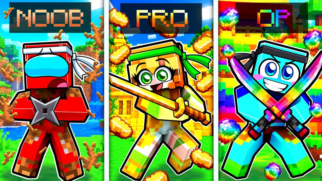 Ninja NOOB vs Ninja RICO vs Ninja OP en Minecraft!