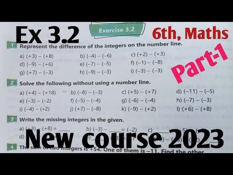 Exercise 3.2 Class 6th Maths kpk 2022| New course 2023 kpkbb and ptb ...