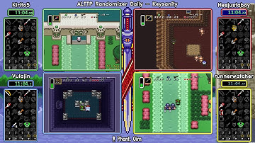 Kirito5 vs Hesjustaboy vs Vulajin vs runnerwatcher, Keysanity. ALTTP Randomizer Daily Race